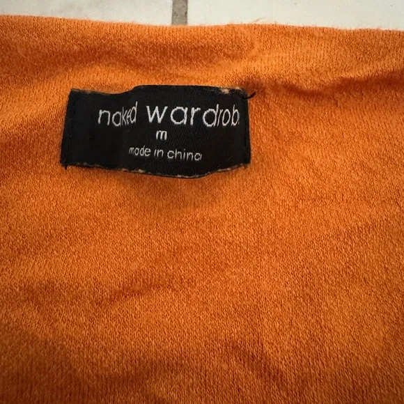 Naked Wardrobe Orange Long Sleeve Dress - Picture 2 of 2